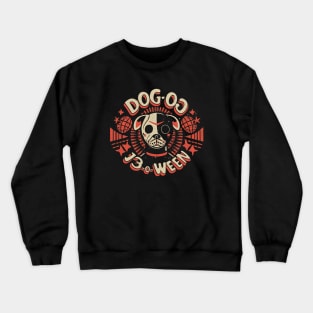 Dog Wearing Jason Facemask Halloween Vintage "DOG O WEEN" Crewneck Sweatshirt